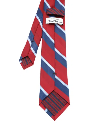 Ben Sherman Men's Stripe Silk Tie In Multi