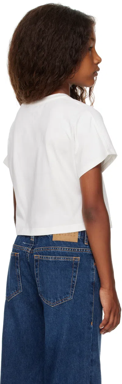 Versace Logo-print Cropped T-shirt In White