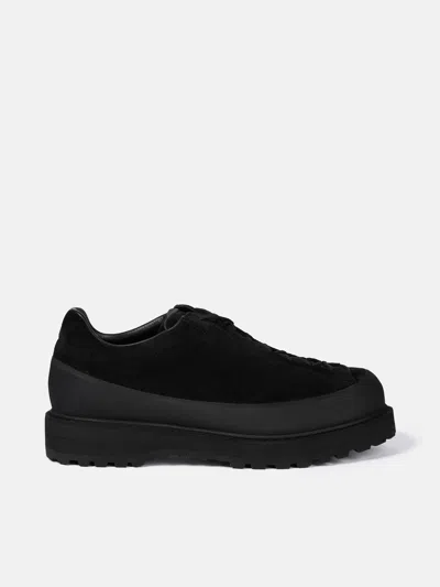 Stone Island Low-top Suede Sneakers Pull Tab In Black