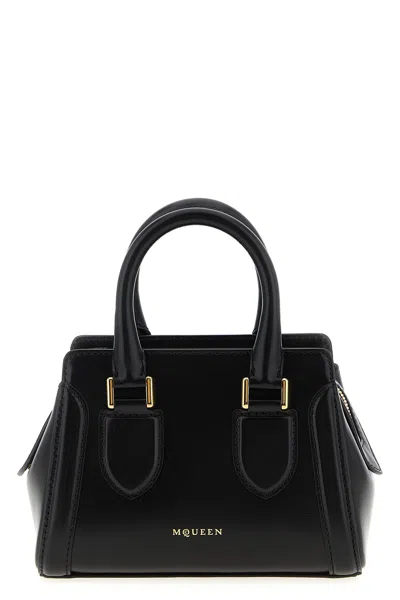Alexander Mcqueen Birdee Mini Tote Bag In Black