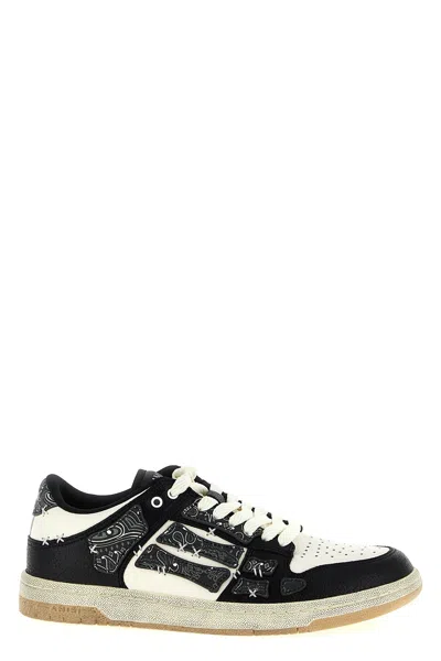 Amiri Men's Bandana Skeleton Top Low Sneakers In Black