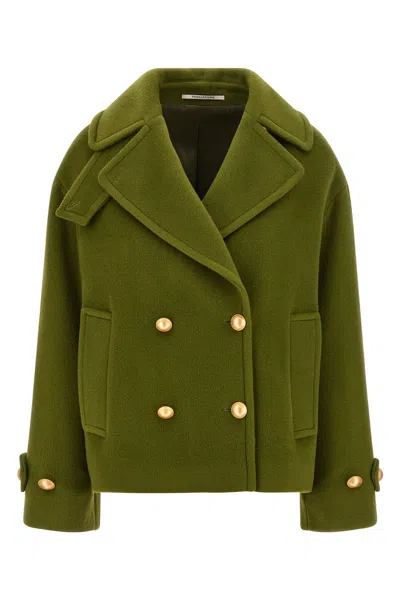 Tagliatore 'sheila' Coat Double-breasted Flap Pockets In Green