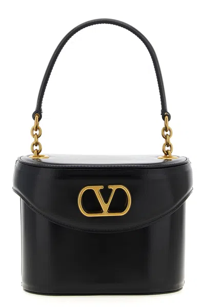 Valentino Garavani  Garavani Vain Vanity Bag In Shiny Calfskin Woman Black Uni In Black