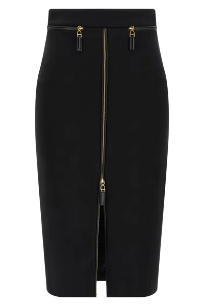 Elisabetta Franchi Pencil Skirt In Black