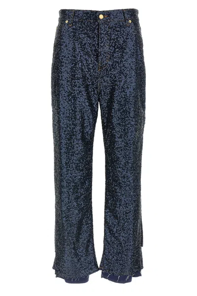 Darkpark Sequin-embellished Jeans In Blue