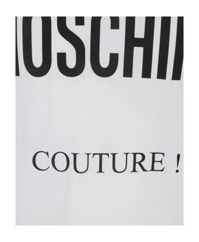 Moschino Couture Man T-shirt White Size L Organic Cotton In White