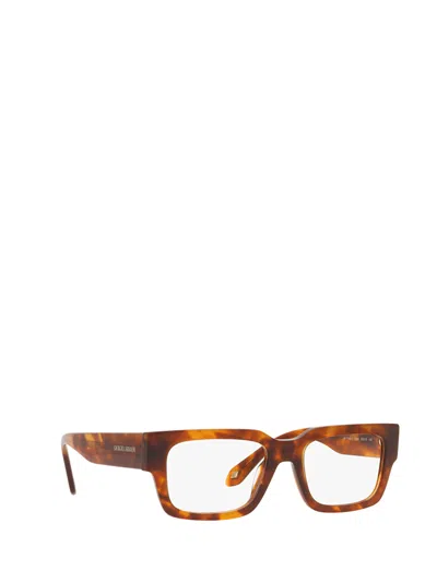 Giorgio Armani Logo Flat Mirror In Brown