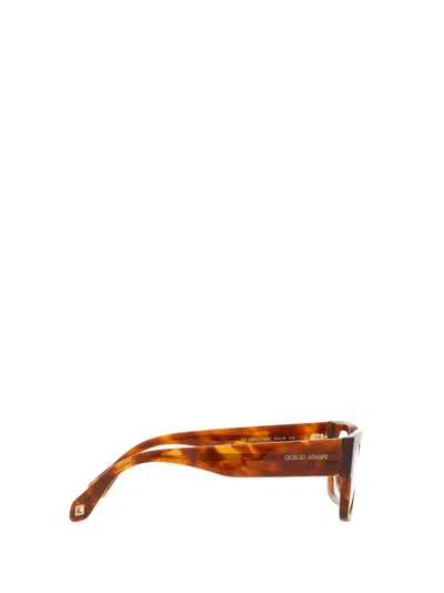 Giorgio Armani Logo Flat Mirror In Brown