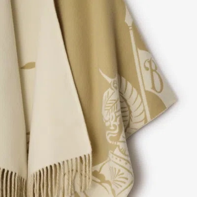 Burberry Ekd Wool Cashmere Cape In Neutral
