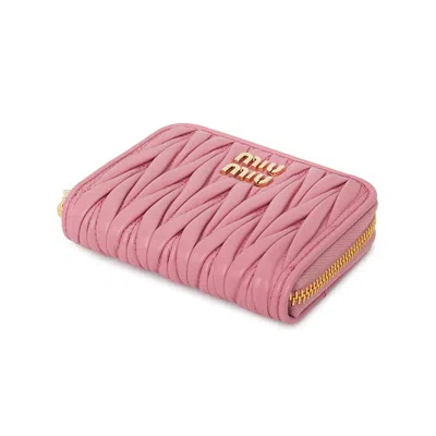 Miu Miu Coin Purse In Padded Nappa In Pink