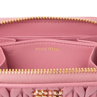 Miu Miu Coin Purse In Padded Nappa In Pink