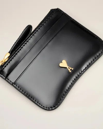Ami Alexandre Mattiussi Ami Paris Paris Zip Cardholder In Black