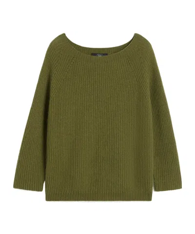 Weekend Max Mara Crew Neck Long Sleeve Sweater In Green