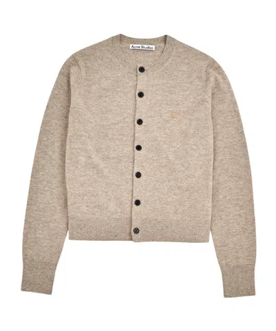 Acne Studios Cadigan Yak Wool - Fitted Fit In Neutral