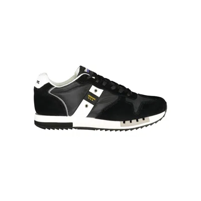 Blauer Black Polyester Men Sneaker In Black