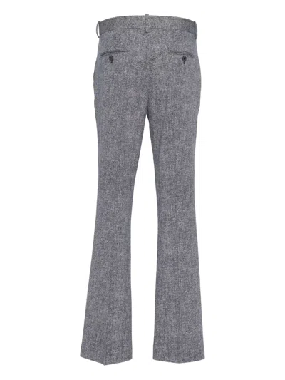 Circolo 1901 Textured Piquet Flared Pants In Gray