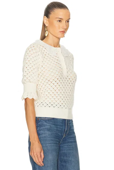 Chloé Chloe' Women Cotton, Alpaca And Silk Top In White