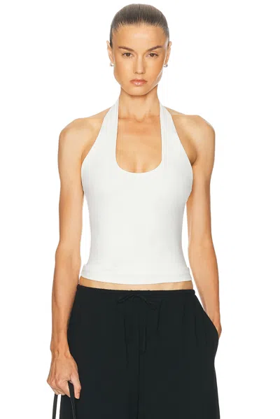Eaves Simeon Halter Top In White