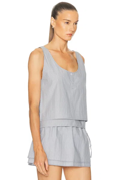 Deiji Studios Layered Top In Blue