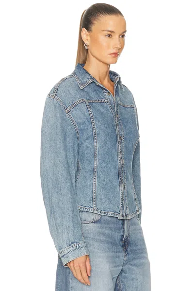 Haikure Button-up Denim Jacket In Blue
