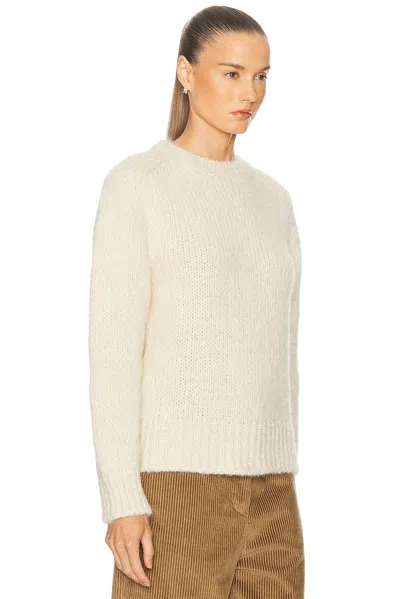 Jil Sander Stand-up Collar Ribbed Sweater In White