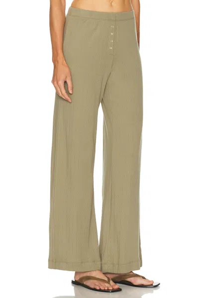 Leset Pointelle Boxer Pant In Green