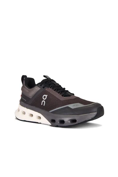 On Cloudnova X Panelled Mesh Sneakers In Burgundy