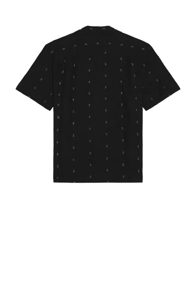 Rag & Bone Avery Embroidered Linen Shirt Blkrm In Black