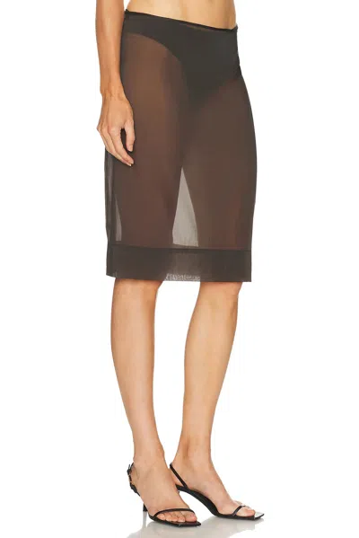 St Agni Semi-transparent Design Skirt In Black