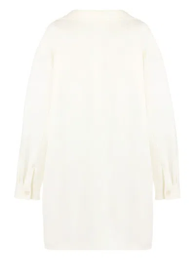 Max Mara Orlaya Virgin Wool Oversized Tailored Jacket In White