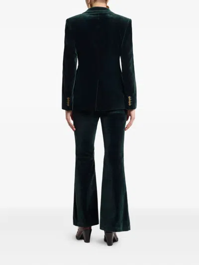 Etro Cotton-blend Velvet Blazer In Green