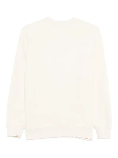 Msgm Logo-print Sweatshirt In Neutral