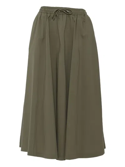 K-way Mosella Drawstring Midi Skirt In Green