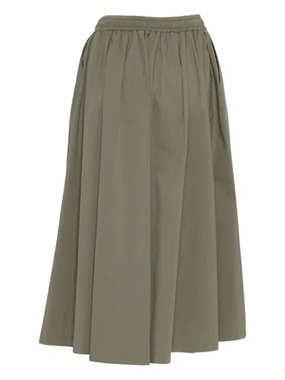 K-way Mosella Drawstring Midi Skirt In Green