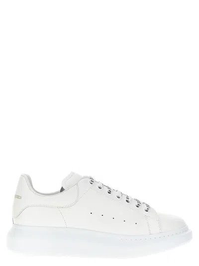 Alexander Mcqueen Women Leather Upper And Rubber Sole Sneaker In White