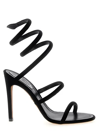 René Caovilla Flat Sandals Rene Caovilla Woman Color Black In Multi