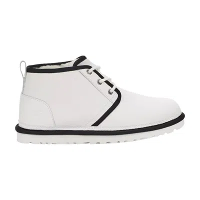 Pre-owned Ugg Neumel Leather Chukka 'white Black Piping' | Men's Size 7
