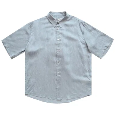 Pre-owned Our Legacy Beyond Shirt 'geo Stripe' | Grey | Men's Size 54 In Gray