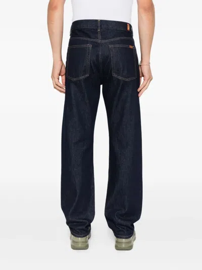 7 For All Mankind Belt-loop Jeans In Black