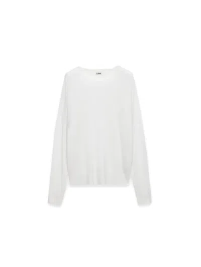 Loewe Wool-blend Extended-sleeve Sweater In White