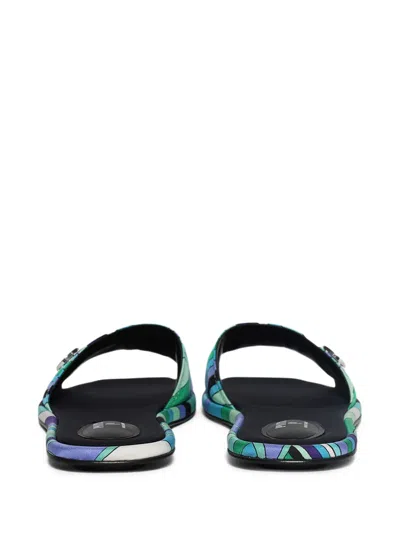 Pucci Yummy Patterned Sandals In Green