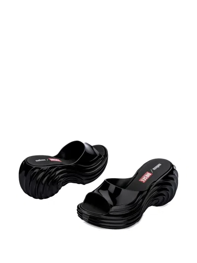Melissa X Diesel Quantum Platform Wave Slides In Black