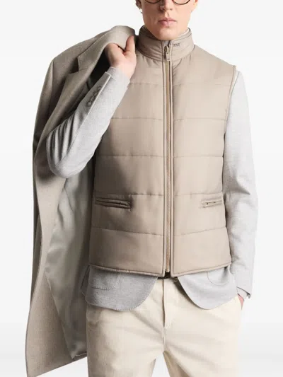 Fay Double Coat In Wool And Cashmere Cloth In Neutral