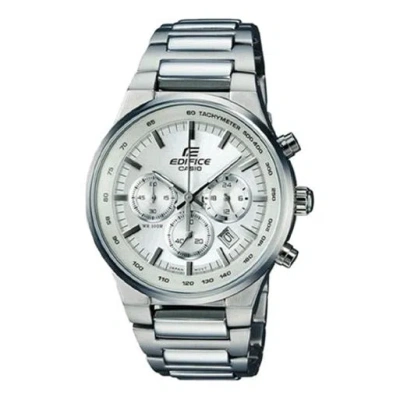 Casio Men's  Edifice Series Minimalistic Casual Watch Business Mens White Analog In Metallic