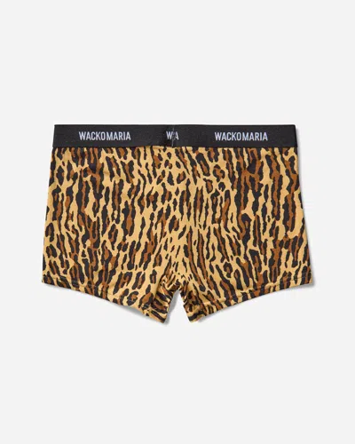 Wacko Maria Men S Leopard Boxer Briefs (type-2) Beige In Multi
