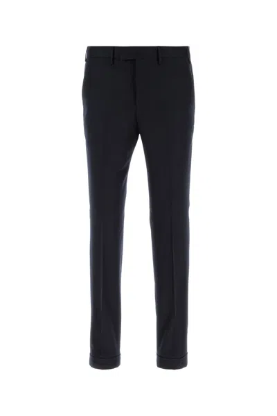 Pt Torino Tailored Stretch-wool Trousers In Black