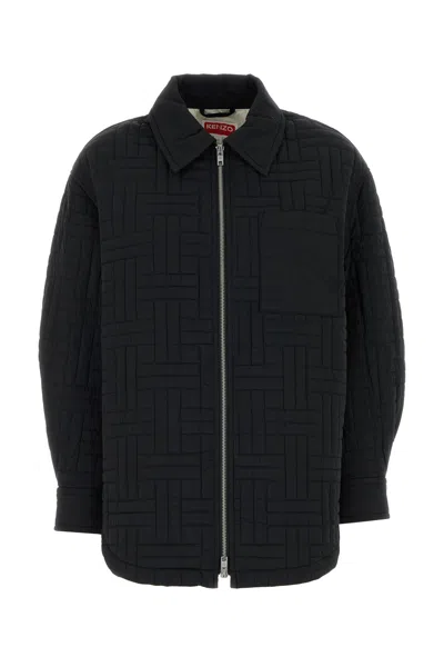 Kenzo Quilted Long-sleeves Jacket In Black
