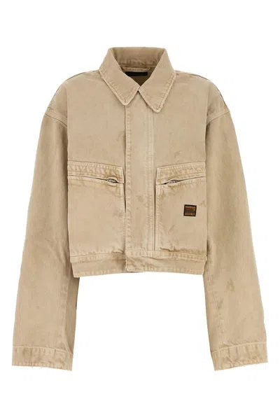 Balenciaga Women Workwear Crop Jacket In Neutral