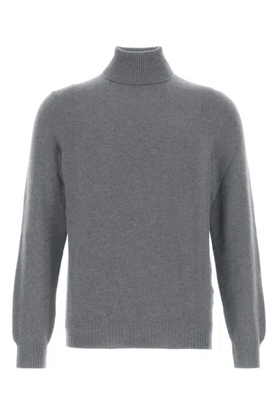 Fedeli Turtleneck Cashmere Sweater In Gray