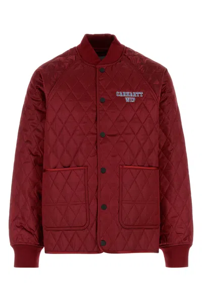 Carhartt Alumni Liner Quilted Ribbed Cuffs Front Pockets In Red
